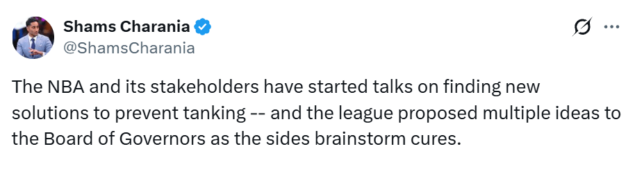 曝NBA酝酿重磅改革已提交多项优化方案 目标防止球队摆烂